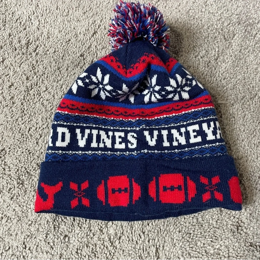 Vineyard‎ Vines Tailgate Pom Pom Knit Beanie unisex one size